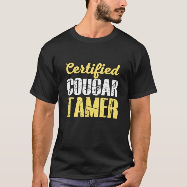 Camiseta certified cougar tamer cougar hunter (Anverso)