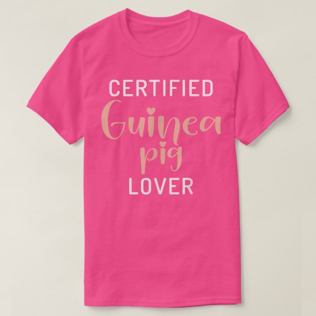 Camiseta Certified Cute Guinea Pig Lover 408  (Diseño del anverso)