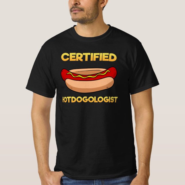 Camiseta Certified Hotdogologist Hotdog Hot Dog (Anverso)