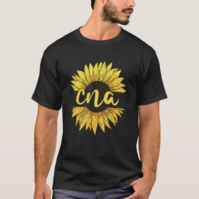 Camiseta Certified Nursing Assistant Sunflower CNA Nurse (Anverso)