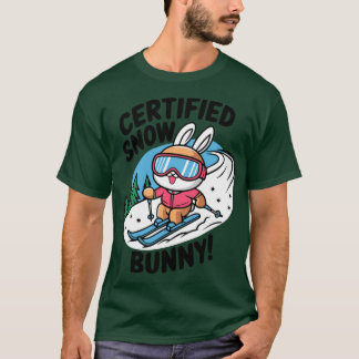 Camiseta Certified Snow Bunny Funny Skiing Bunny Pun Oversi
