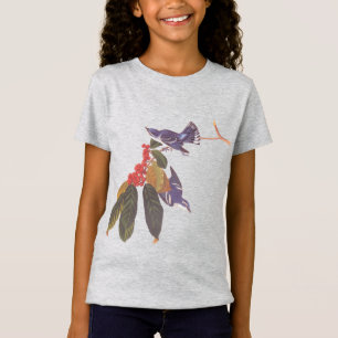 Camiseta Cerulean pájaros bebleros azul-verde de Audubon