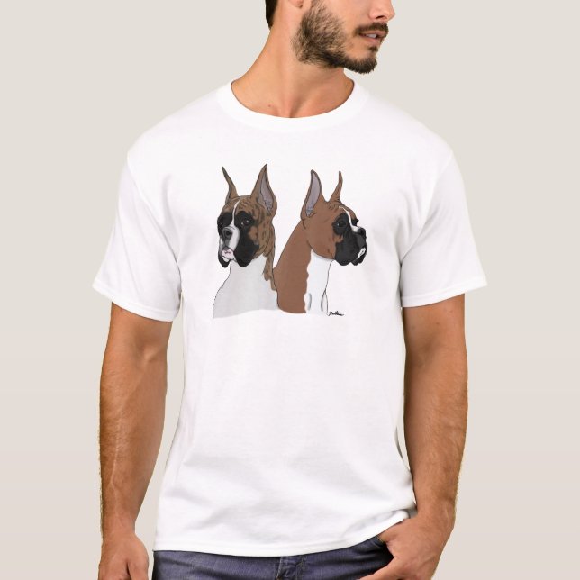 Camiseta Cervatillo y boxeadores Brindle (Anverso)
