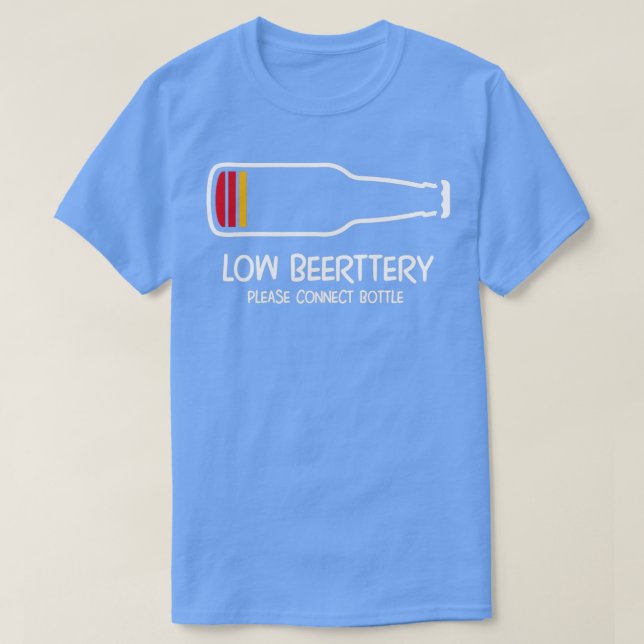 Camiseta Cervecería baja, por favor, conecte la batería baj (Diseño del anverso)