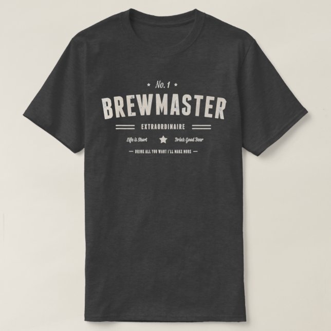 Camiseta Cervecería Brewmaster Cervecería de Cerveza T (Diseño del anverso)