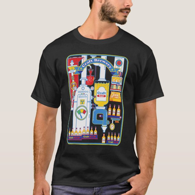 Camiseta Cervecería de artesanías que recoge cerveza especi (Anverso)