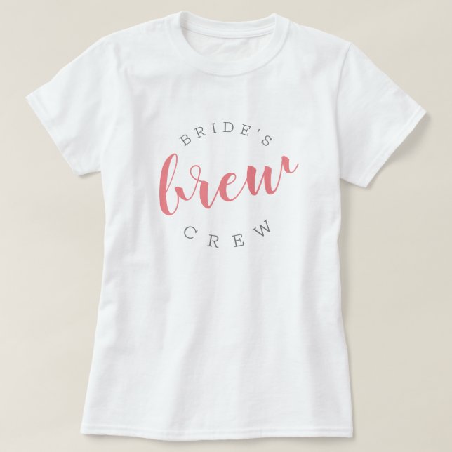 Camiseta Cervecería de cerveza rosa Fiesta de soltera temát (Diseño del anverso)