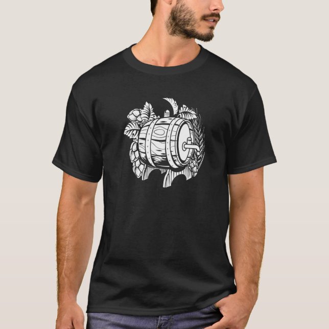 Camiseta Cervecería de microcervecería Keg Craft - Cerveza (Anverso)