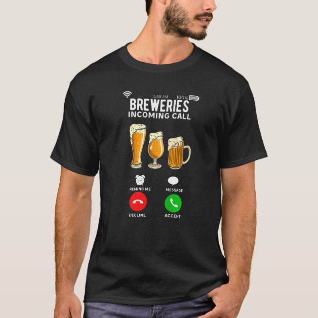Camiseta Cervecerías Entrantes De Llamadas Fabricantes De B (Anverso)