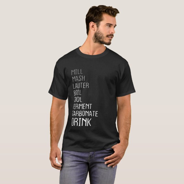 Camiseta Cervecero de elaboración de la cerveza casero del (Anverso completo)
