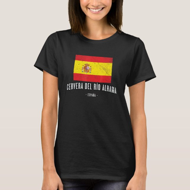 Camiseta Cervera Del Ro Alhama España Es Ciudad Bandera - B (Anverso)