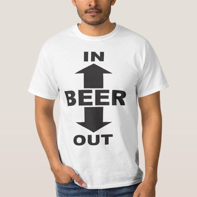 CAMISETA CERVEZA ADENTRO HACIA FUERA (Anverso)