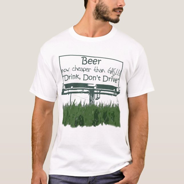 Camiseta Cerveza, ahora más barata que el gas (Anverso)