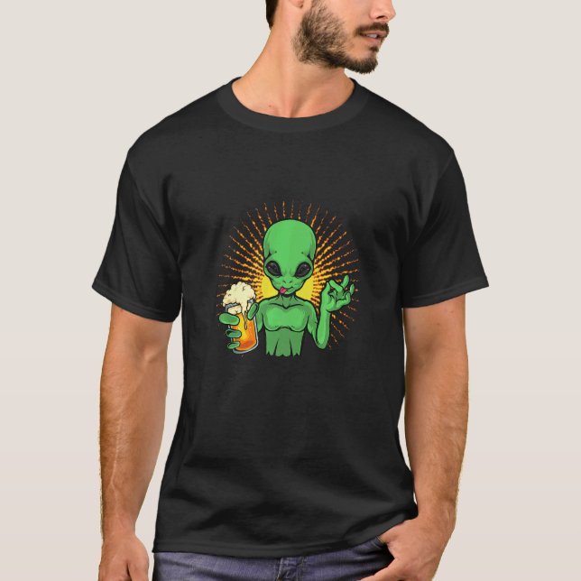 Camiseta Cerveza Alien Beer Extraterrestre (Anverso)