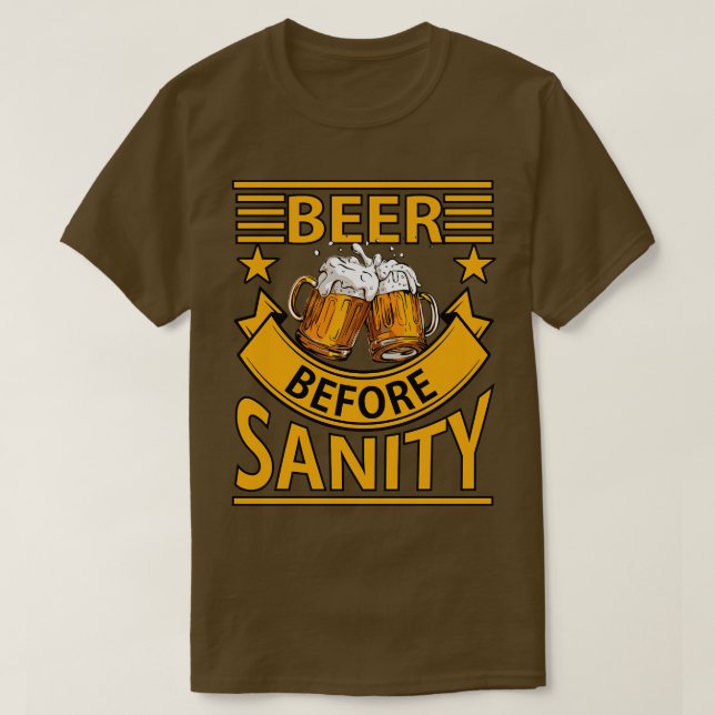 Camiseta Cerveza antes de cordura (Diseño del anverso)