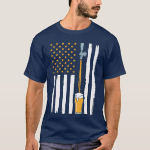 Camiseta Cerveza Artesanal Bandera Americana USA 4 de Julio