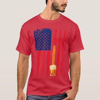 Camiseta Cerveza artesanal bandera americana USA 4 de julio