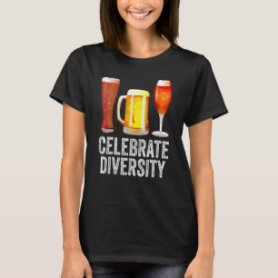 Camiseta Cerveza artesanal de celebración de la diversidad 