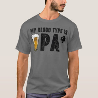 Camiseta Cerveza Artesanal Divertida Mi Tipo de Sangre Es I