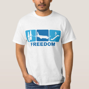 Camiseta Cerveza + Avión + Diapositiva = libertad