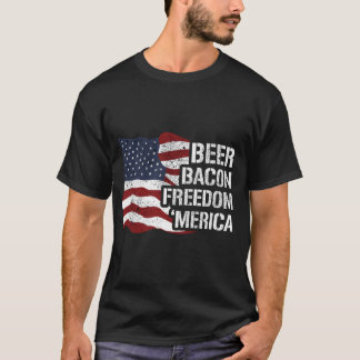 Camiseta Cerveza, Bacon, Libertad América