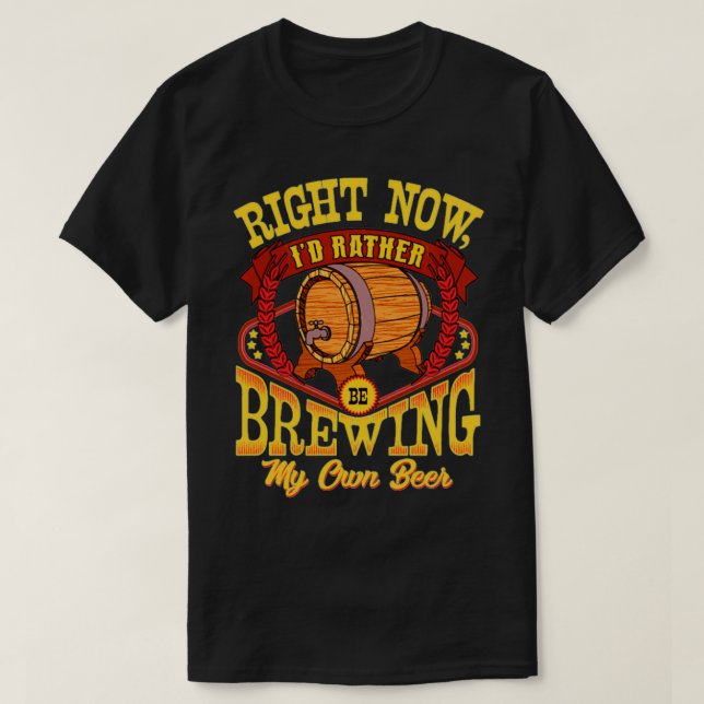 Camiseta Cerveza Barrel Fabricación de Brasserie Homebrew H (Diseño del anverso)
