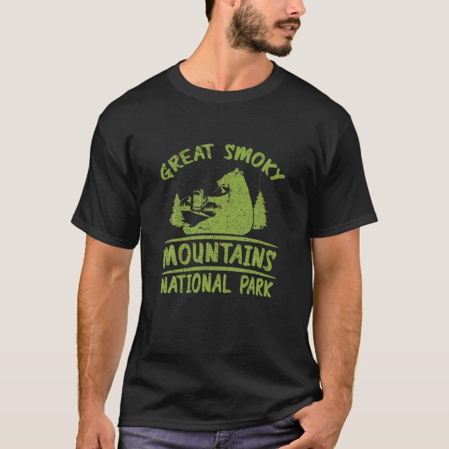 Camiseta Cerveza bebebeadora grande maciza Montañas naciona (Anverso)