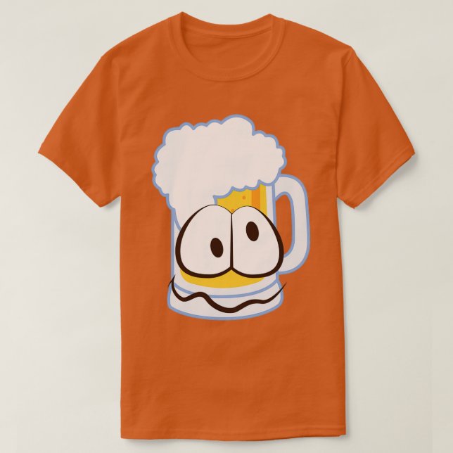 Camiseta Cerveza bebebeando jarra (Diseño del anverso)