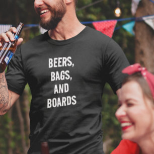 Camiseta Cerveza Bolsas y Tablas Juego de Cornhole