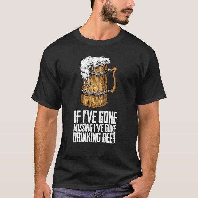 Camiseta Cerveza borracha bebiendo cerveza (Anverso)