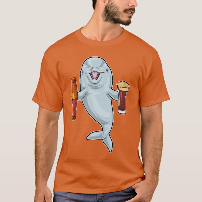 Camiseta Cerveza botella delfín (Anverso)