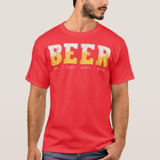 Camiseta Cerveza Brew Disfruta Repito, Graciosa Beer De Cra