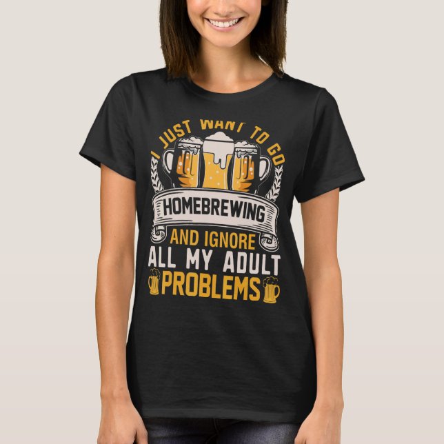 Camiseta Cerveza casera elabora alcohol alcohólico (Anverso)