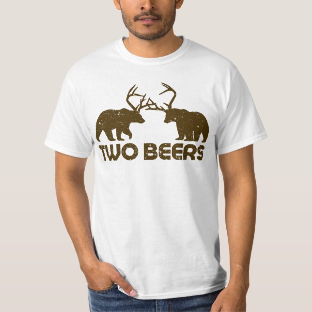 Camiseta Cerveza, ciervo, oso. Un regalo divertido para los (Anverso)