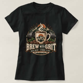 Camiseta Cerveza Con Grit Café Vintage Fuerza Fitness