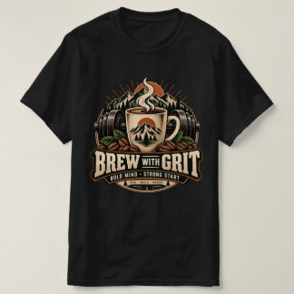 Camiseta Cerveza Con Grit Café Vintage Fuerza Fitness