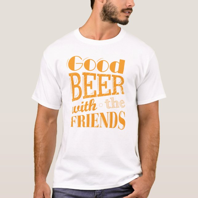 Camiseta Cerveza con mejor amigo (Anverso)