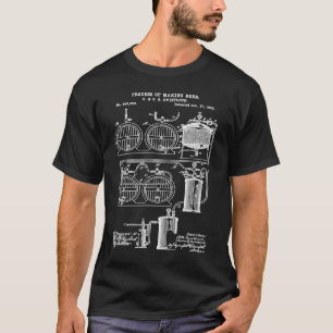 Camiseta Cerveza con patente de cerveza Planes de cervecerí