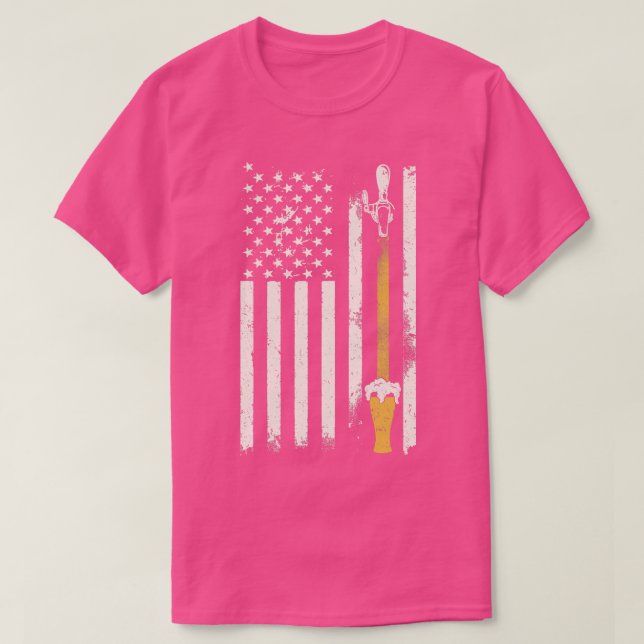 Camiseta Cerveza De Artesanía En La Bandera Americana Tap (Diseño del anverso)