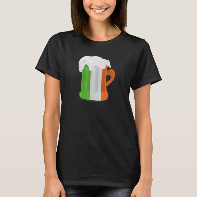 Camiseta Cerveza de bandera irlandesa al vapor para beber e (Anverso)