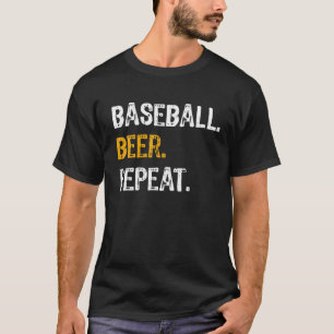 Camiseta Cerveza De Béisbol Repita Camisas, Para Los Amant