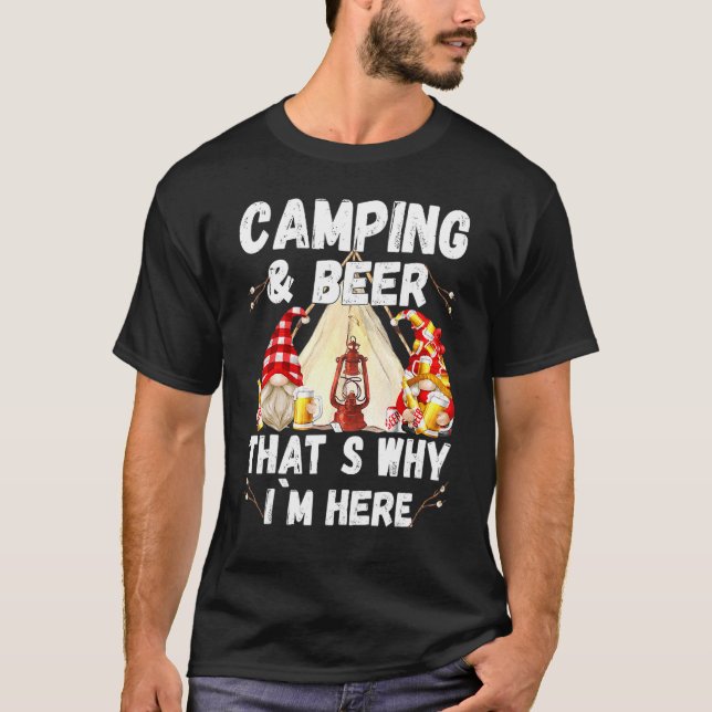 Camiseta Cerveza de camping por qué estoy aquí con esta cer (Anverso)