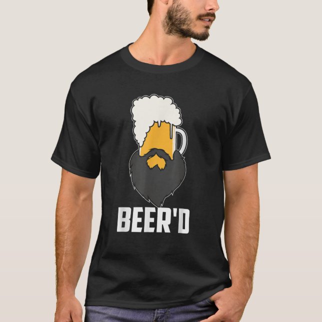 Camiseta Cerveza de cerdo con barba para bebedores Lo (Anverso)