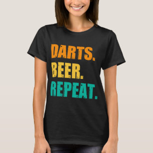 Camiseta Cerveza de Cerveza de Dart Repetir Dart Player Dar