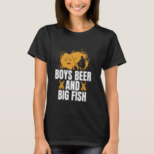 Camiseta Cerveza De Chicos Y Pesca De Hielo De Pescado Gran