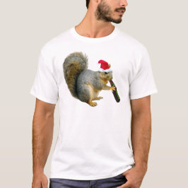 Camiseta Cerveza de consumición de la ardilla de Santa