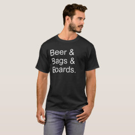 Camiseta Cerveza de Cornhole y bolsos y tableros
