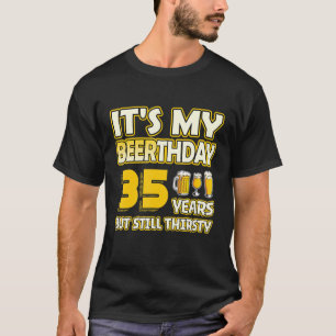 Camiseta Cerveza de cumpleaños 35 años de edad divertida de