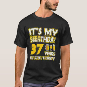 Camiseta Cerveza de cumpleaños 37 años de edad divertida de