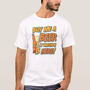Camiseta Cerveza de cumpleaños número 21